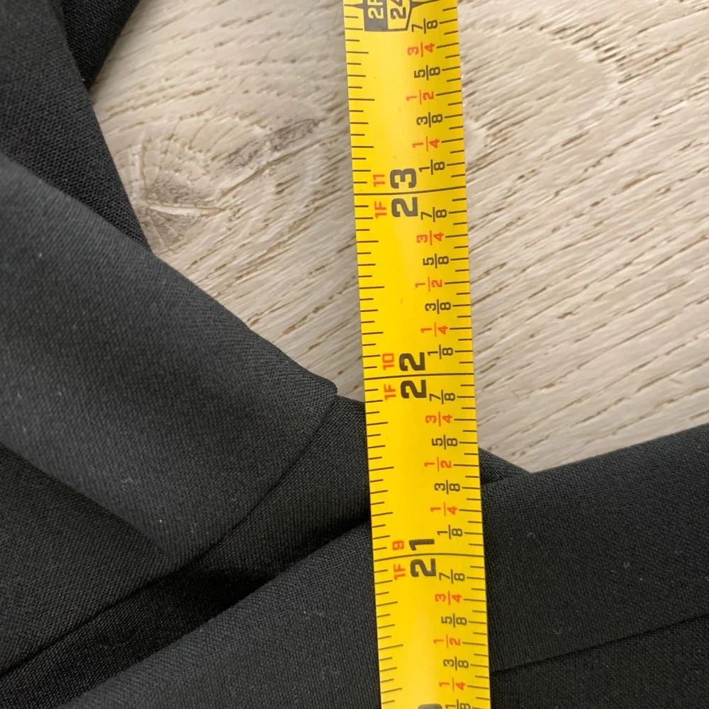 H&M Black Single Button Blazer Recycled Blend LivaEco Viscose Women Professional